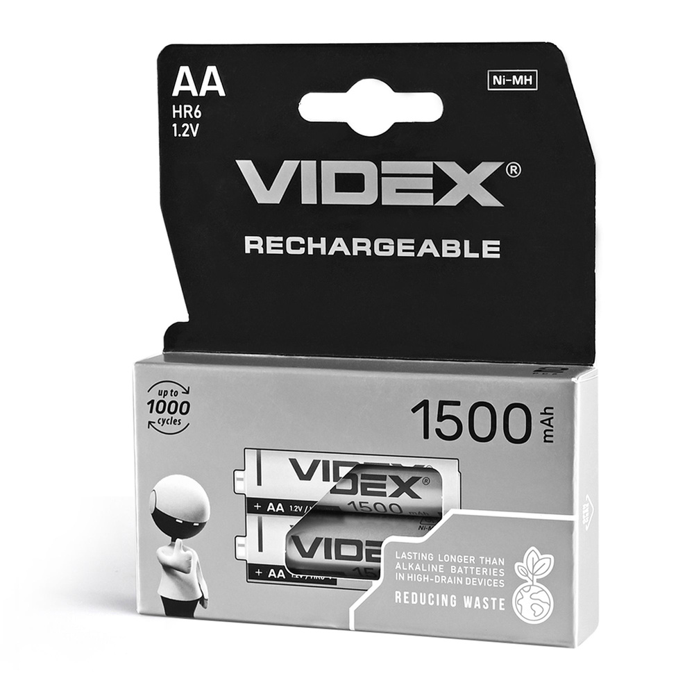 Akumulator Ni-MH VIDEX HR6 1500mAh 2 szt. BLISTER