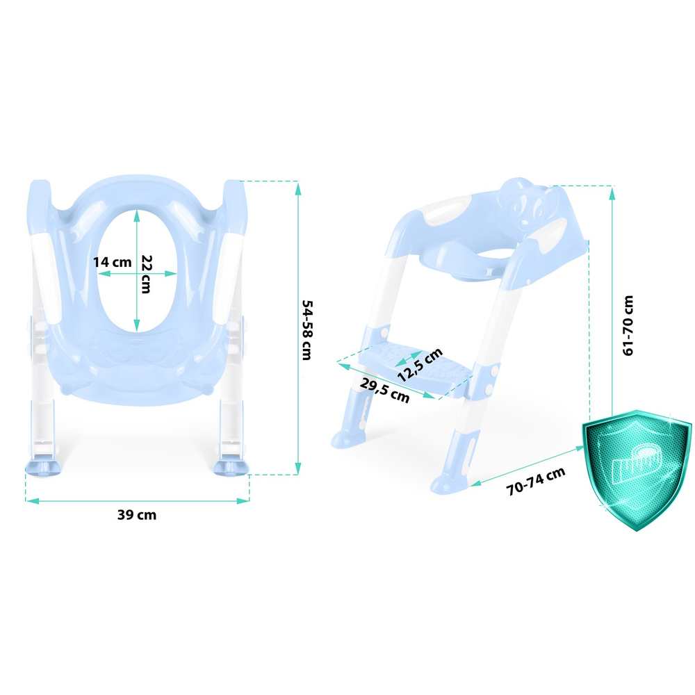 Nakładka na sedes z drabinką koala niebieska