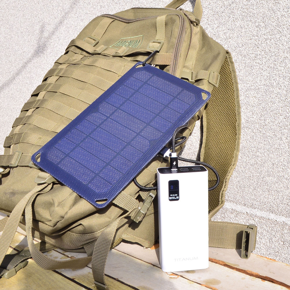 Ładowarka solarna przenośna VIDEX 5W lekka IP68 + kabel USB Type-C 1 m