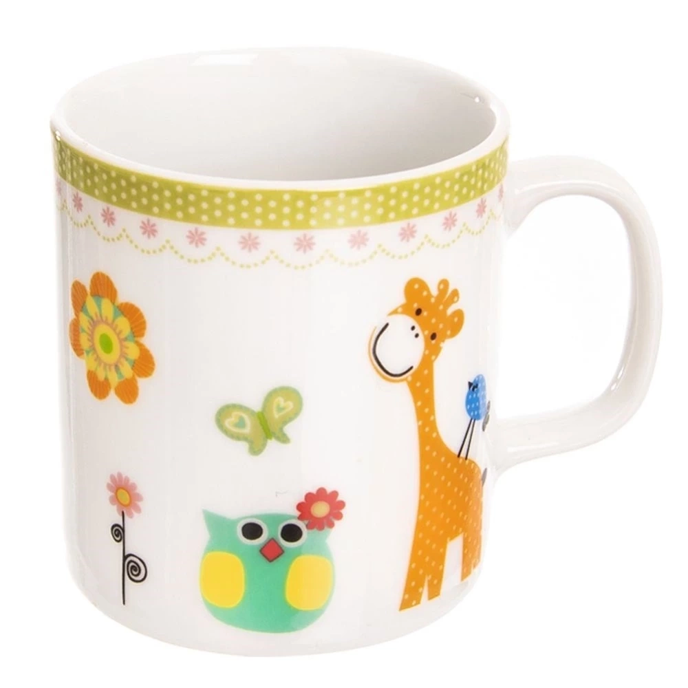 Zestaw śniadaniowy dziecięcy porcelanowy ŻYRAFA 3 el.