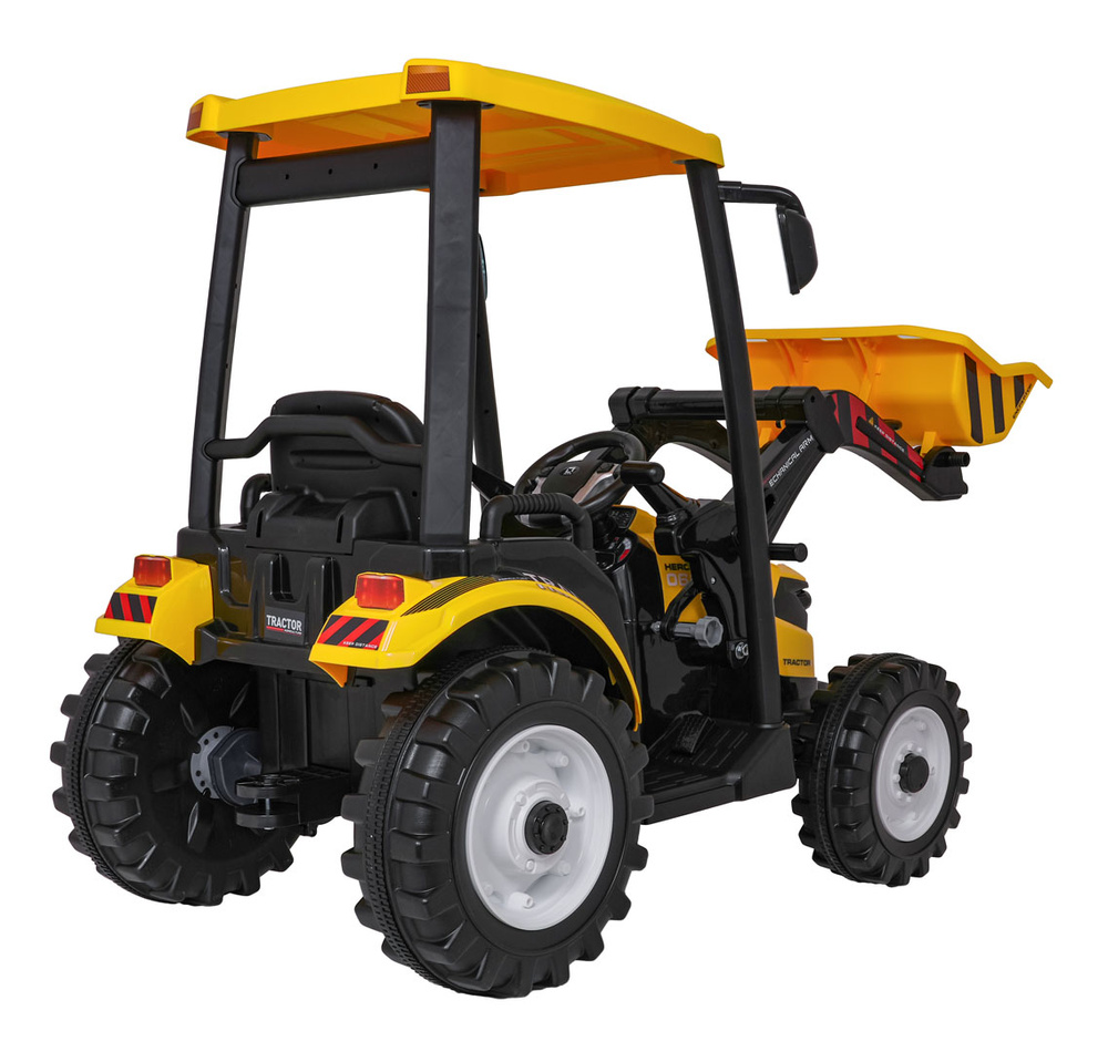 Pojazd MEGA Traktor D68 Z Przyczepką Żółty