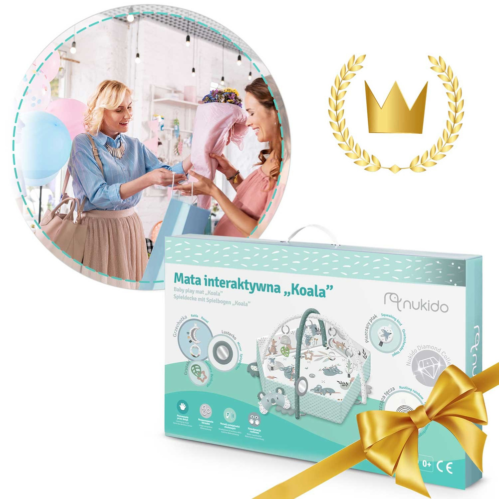 Mata interaktywna edukacyjna 136 x 136 cm Koala 