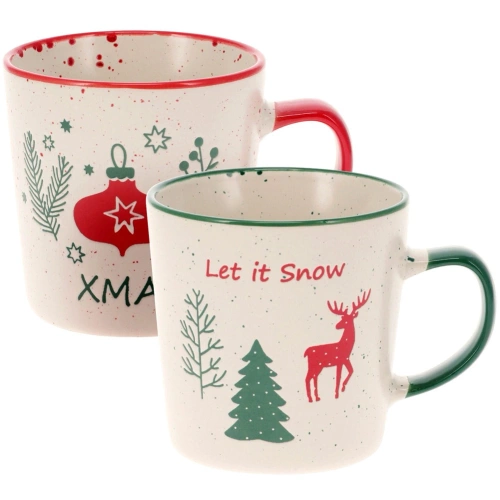 Kubki ceramiczne świąteczne 350 ml 2 szt.