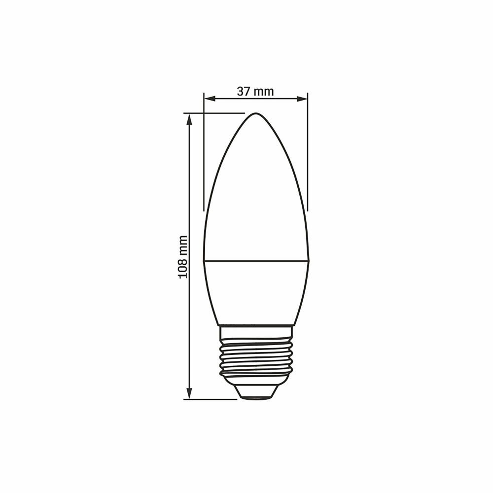 Żarówka LED E27 C37 Świeczka 7W = 50W 630lm 3000K Ciepła Biel 220° Videx