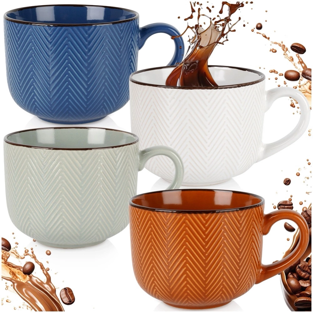 Kubki ceramiczne 560 ml 4 szt.