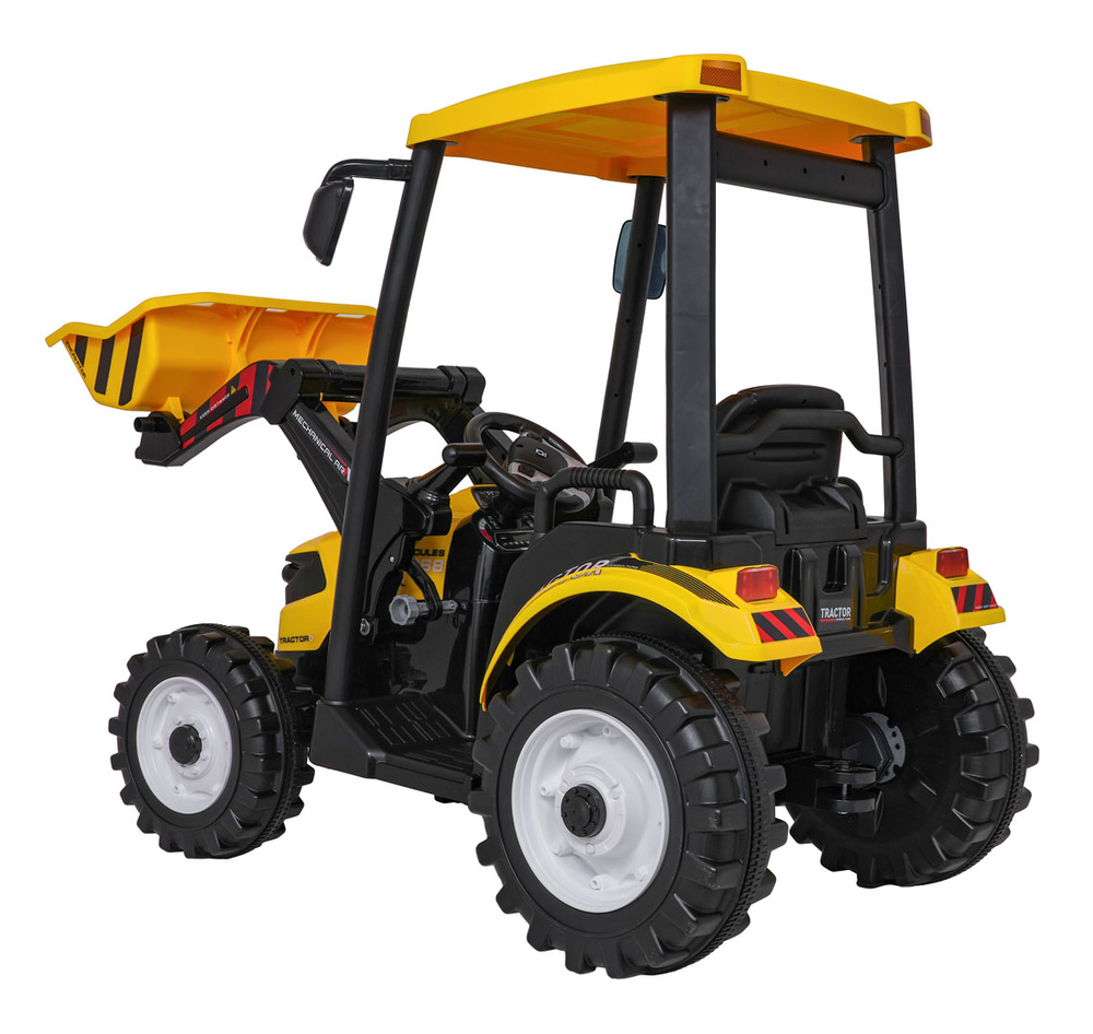 Pojazd MEGA Traktor D68 Z Przyczepką Żółty