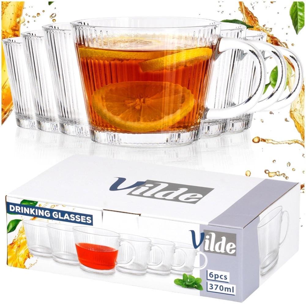 Szklanki do kawy i herbaty 370 ml 6 szt.