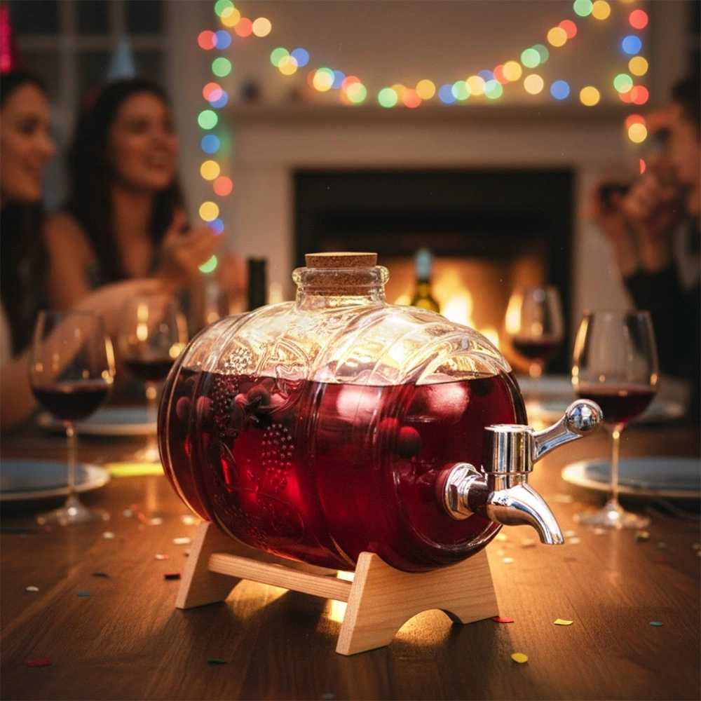 Słój do napojów z kranikiem i stojakiem 1 l