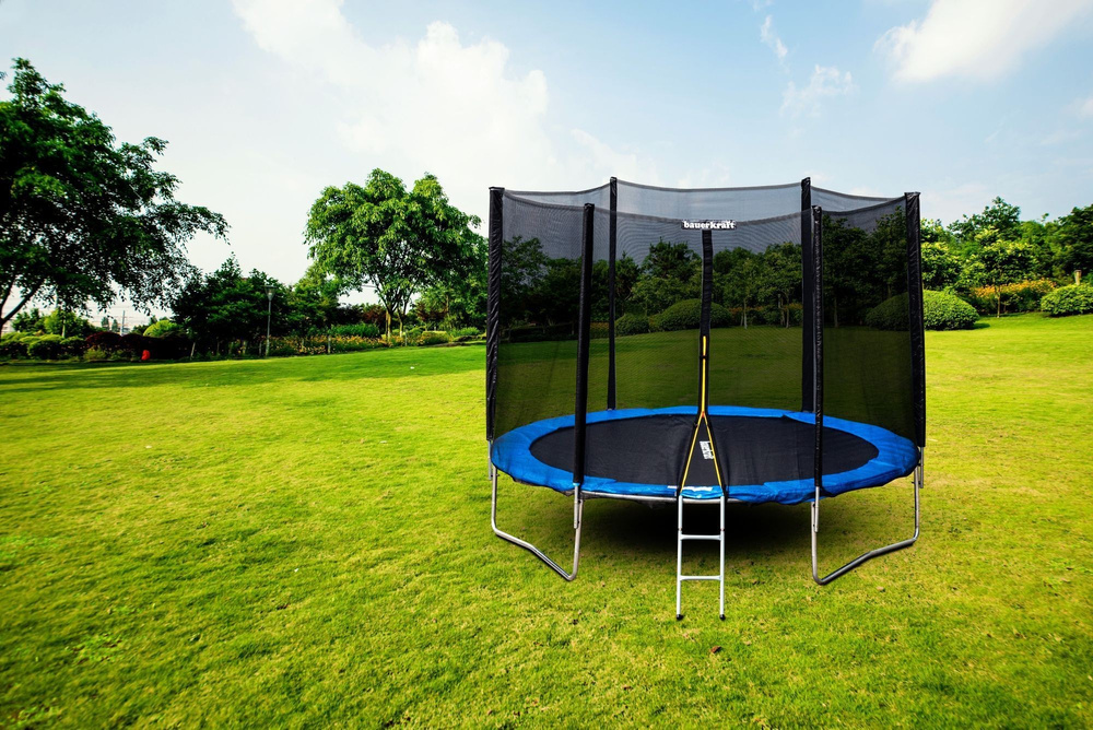 TRAMPOLINA OGRODOWA Z SIATKĄ O ŚREDNICY 10FT 304 - 312CM