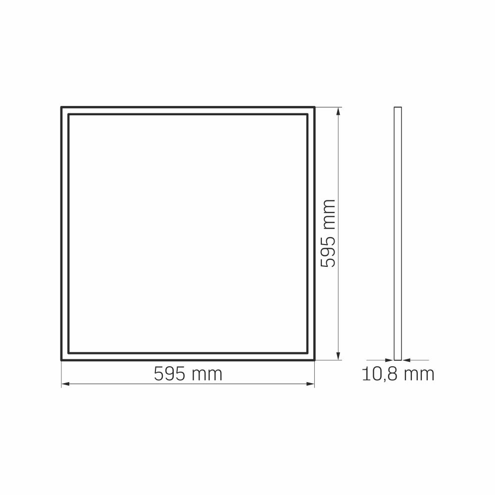 Panel ramowy LED plafon kwadratowy lampa sufitowa Videx 40W 4000lm 60x60 cm