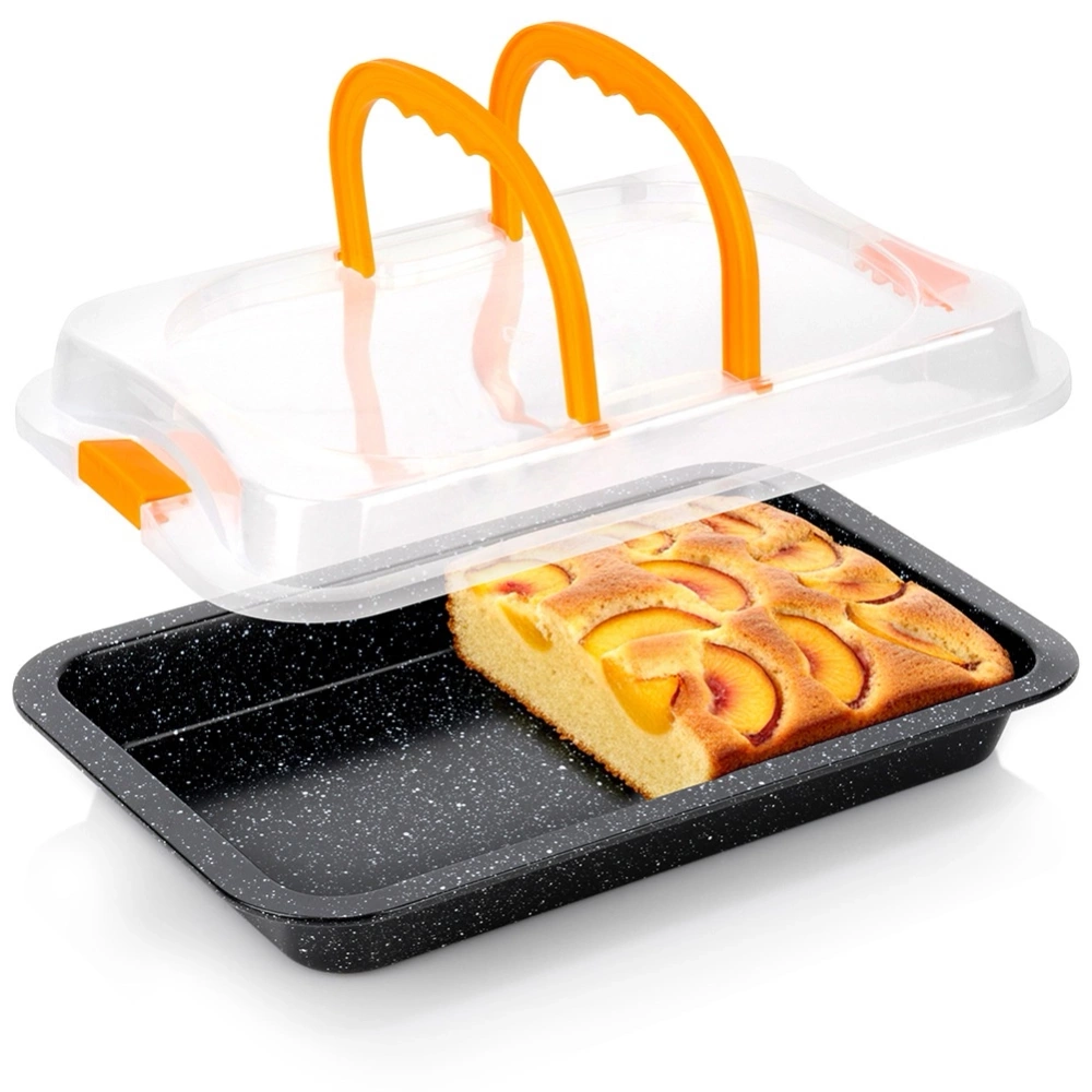 Forma do pieczenia granitowa z pokrywką 36x23x4,5 cm