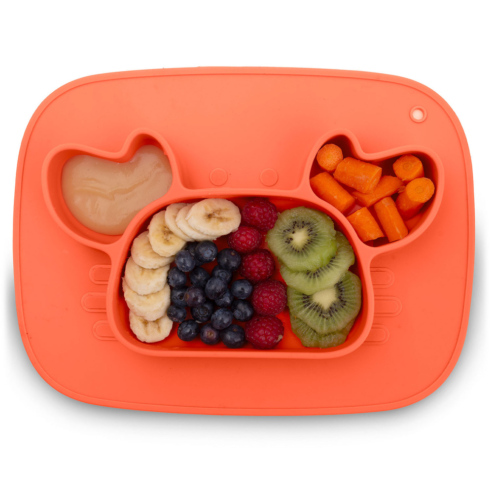 Talerzyk dla dzieci silikonowy do karmienia krab 