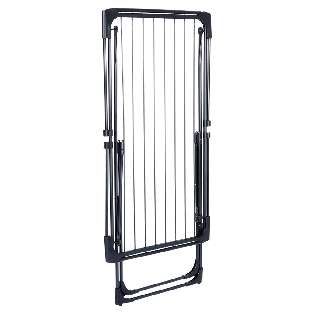 Suszarka na pranie metalowa czarna rozsuwana XXL 108-182 cm