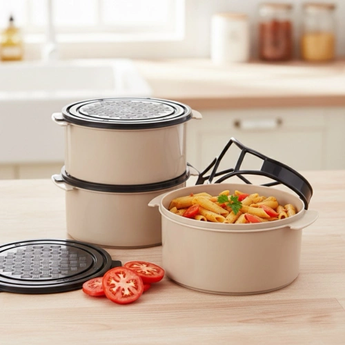 Menażka obiadowa plastikowa 3-poziomowa 3x1,5 l