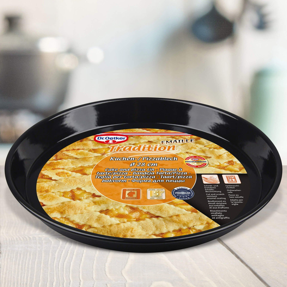Forma do pieczenia pizzy emaliowana, Ø28 cm Dr. Oetker