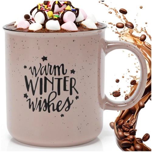 Kubek ceramiczny beżowy XXL 700 ml