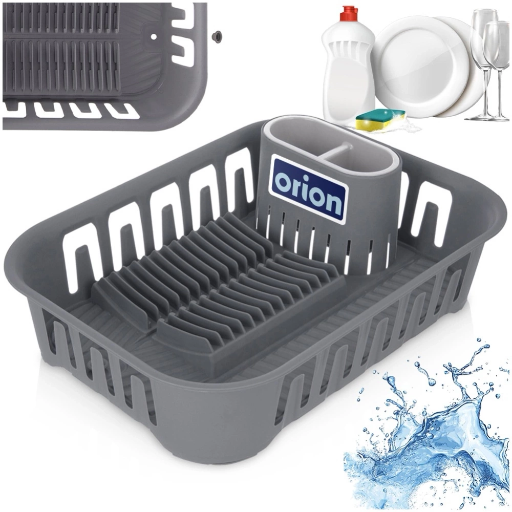 Suszarka na naczynia szara 39x29x11 cm