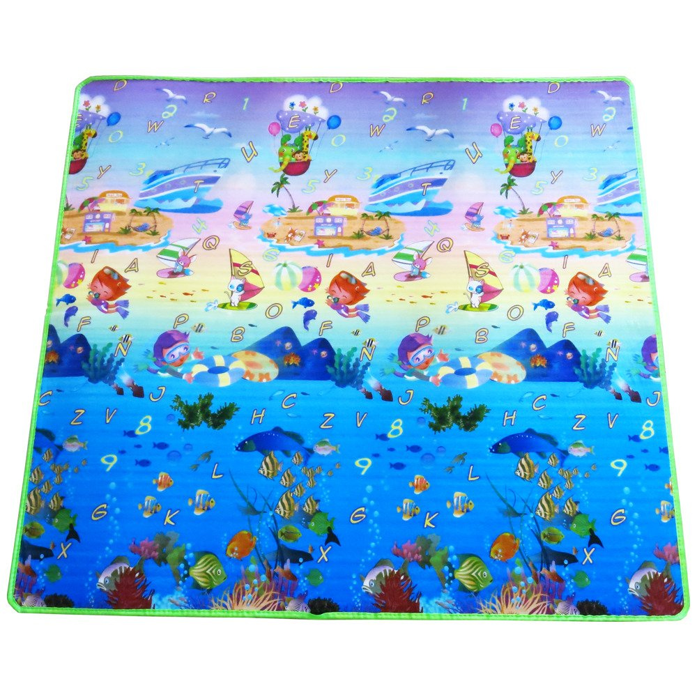 Dwustronna mata piankowa dla dzieci 177x197 cm XXL