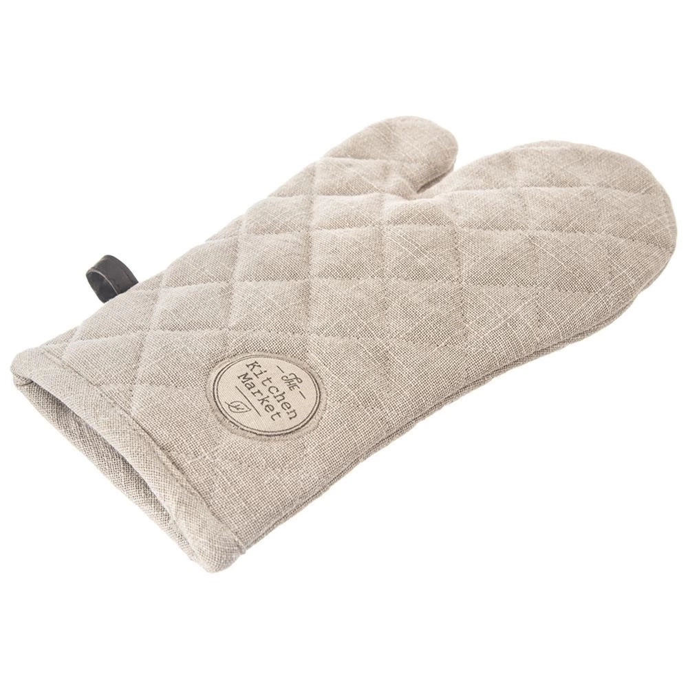 Rękawica kuchenna bawełniana beżowa 32 cm