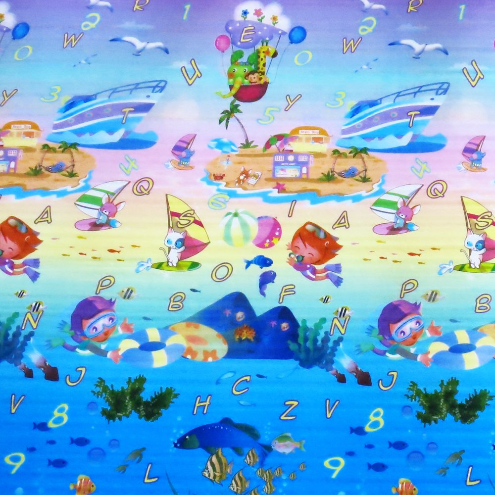 Dwustronna mata piankowa dla dzieci 177x197 cm XXL