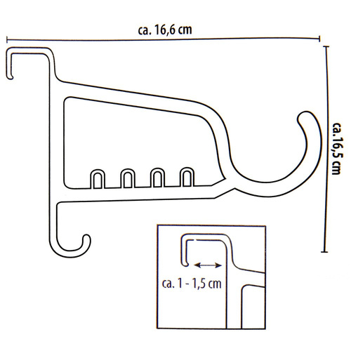 Haczyk do drzwi i szaf na wieszaki FACKELMANN 521541