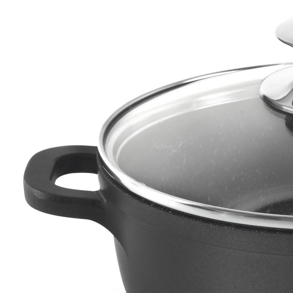 Garnek granitowy ze szklaną pokrywką GRANDE 20 cm, 2,3 l