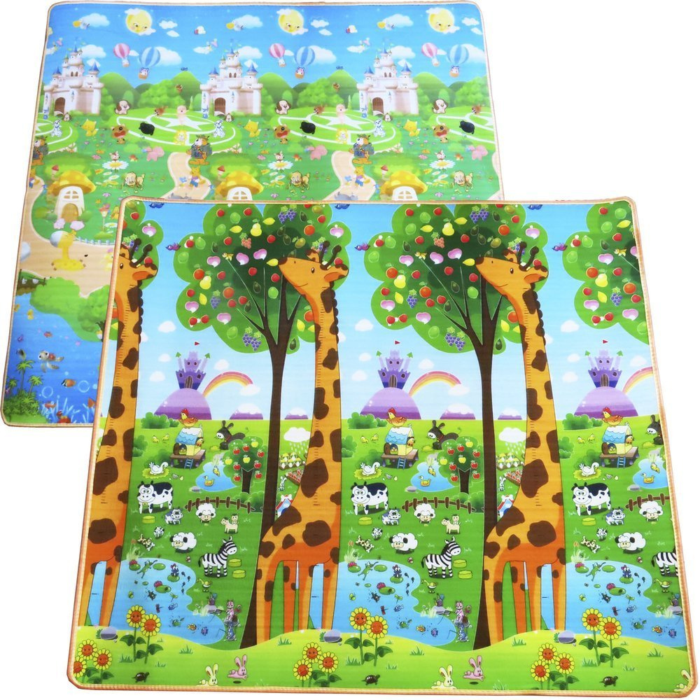 Dwustronna mata piankowa dla dzieci 177x197 cm XXL