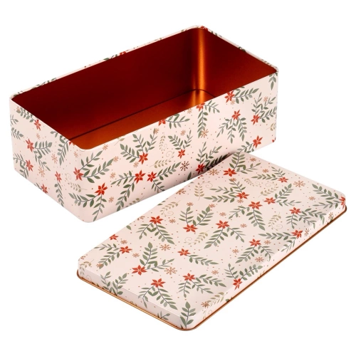 Pojemnik na ciastka metalowy puszka świąteczna 21,5x12x7 cm