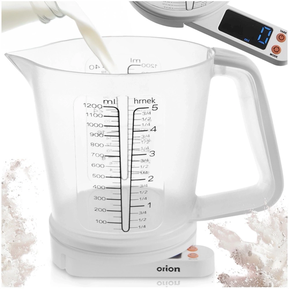 Waga kuchenna z miarką 5 kg, 1,2 l