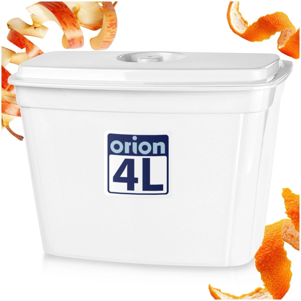 Kosz na obierki na drzwi z pokrywką biały 4 l