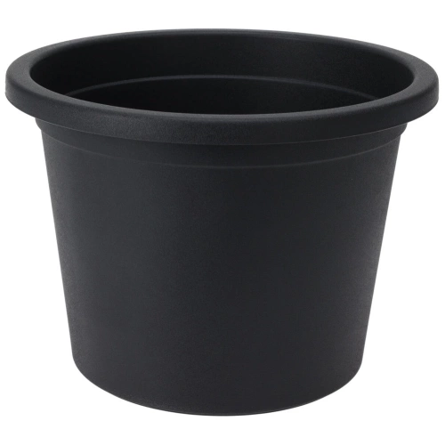Doniczka ogrodowa plastikowa czarna okrągła 23 cm