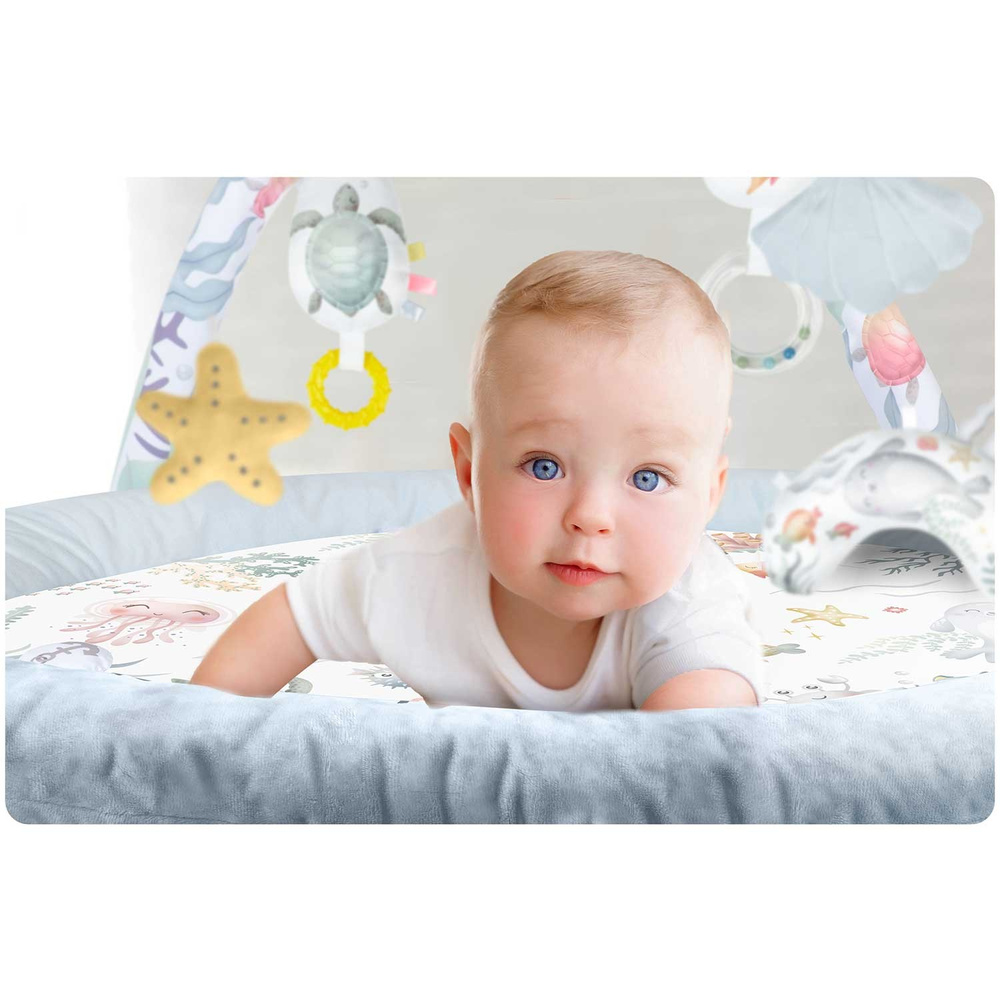 Mata  edukacyjna  interaktywna   -niebieska