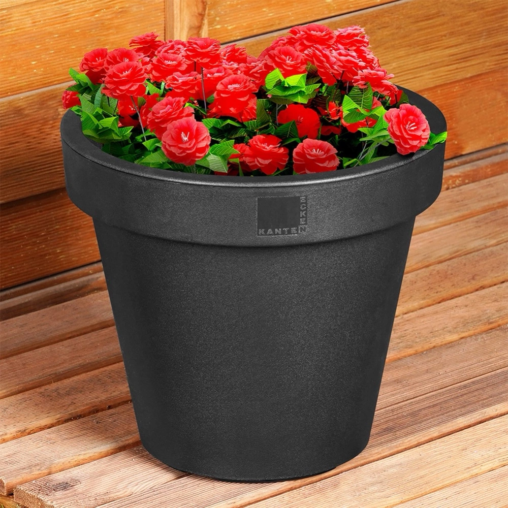 Doniczka ogrodowa plastikowa czarna okrągła 29 cm