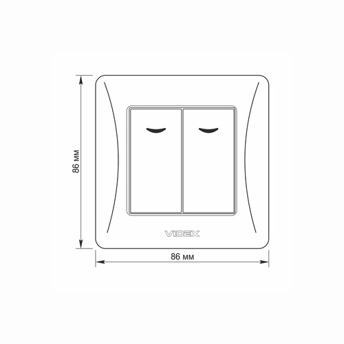Przełącznik Włącznik Schodowy Videx Binera 2-biegunowy Podświetlany 10A Natynkowy Biały