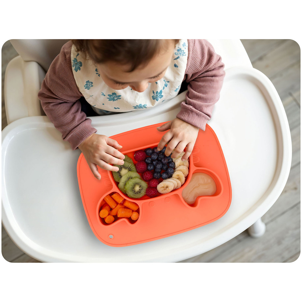 Talerzyk dla dzieci silikonowy do karmienia krab 