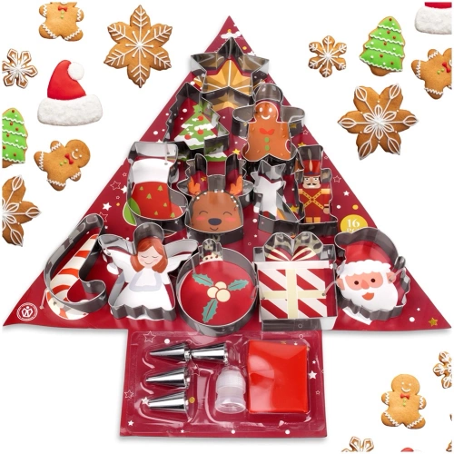 Wykrawacze do ciastek stalowe 17 el.