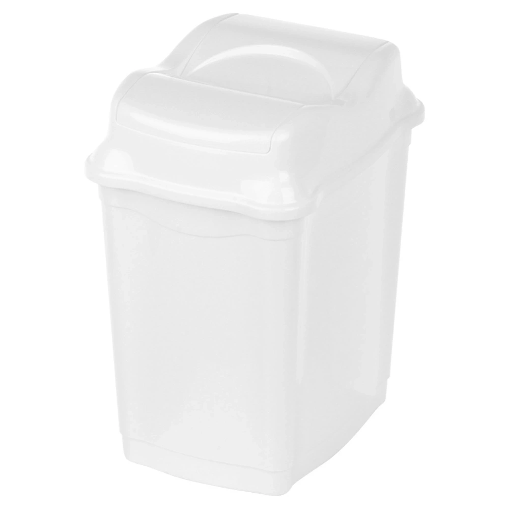 Kosz na śmieci plastikowy biały 9 l