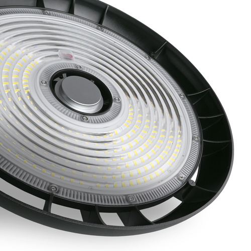 Lampa przemysłowa LED High Bay 200W 5000K 36000lm czarna do hali magazynu