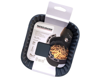 Wkład silikonowy kwadratowy 15x15 cm szary do frytkownicy Fackelmann