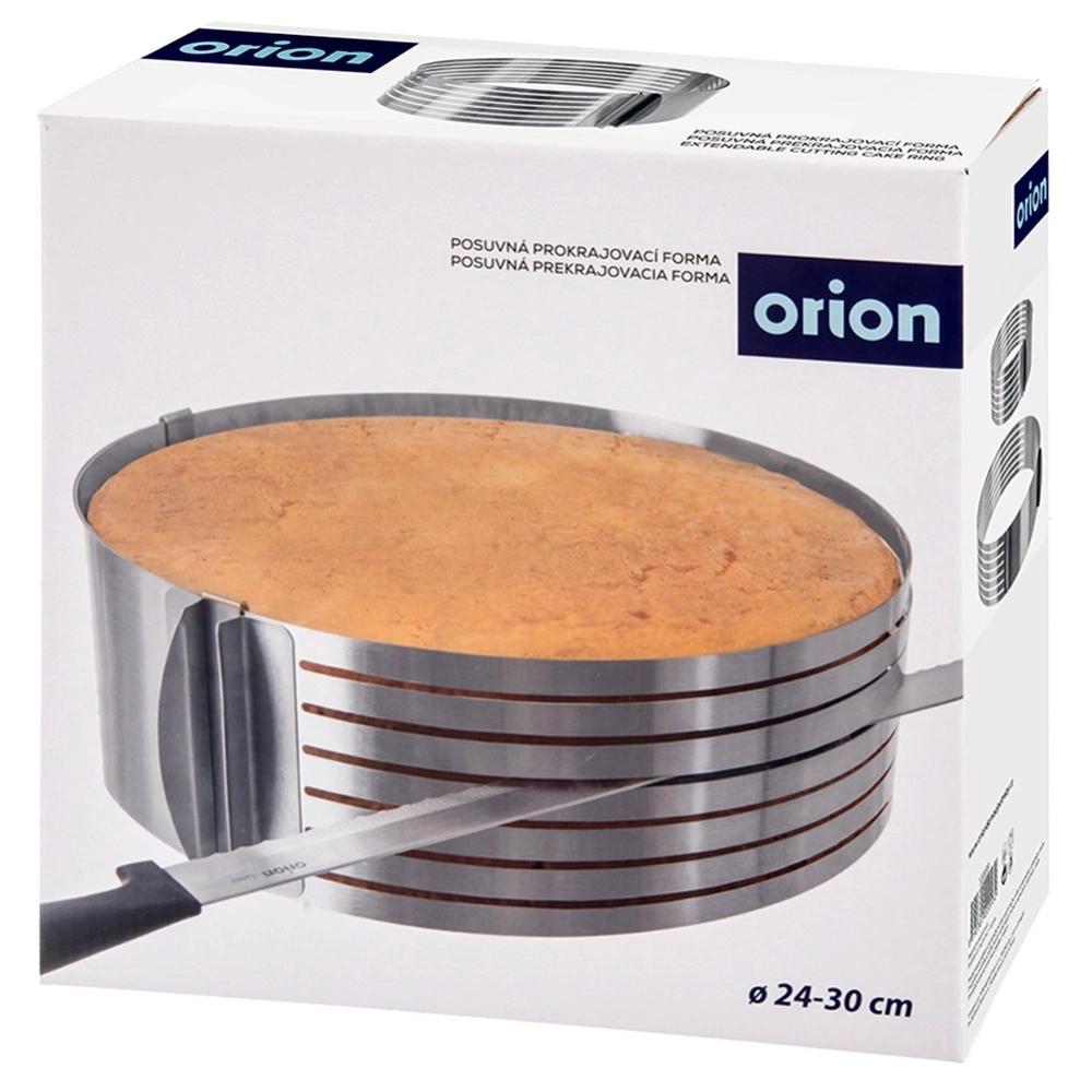 Obręcz do krojenia biszkoptu regulowana stalowa 7-warstwowa 24-30 cm