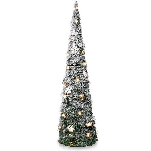 Choinka świecąca stożek zielona 40 LED 80 cm