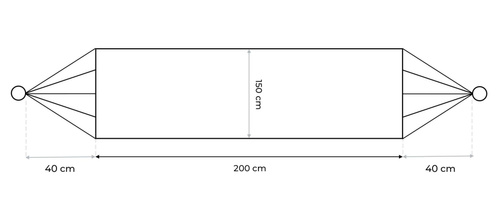 Dwuosobowy hamak ogrodowy bujak huśtawka leżak 200x150cm boho beżowy