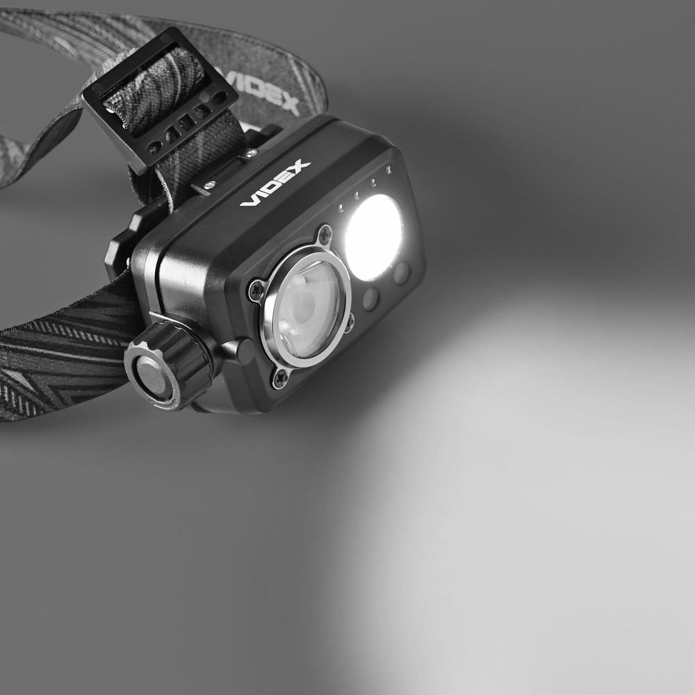 Latarka czołowa Videx LED 600lm IP55 sterowanie gestem 7 trybów zasięg 185m