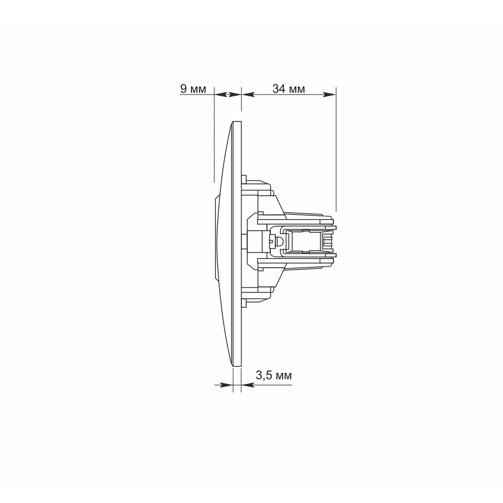 Gniazdo TV pojedyncze czarne grafitowe VIDEX BINERA