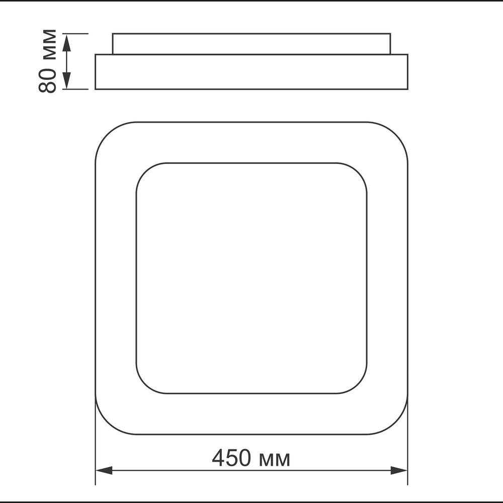 Oprawa sufitowa LED VIDEX-LED-EDGE-SC-72W-CZARNA