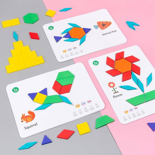 Kreatywna układanka edukacyjna mozaika puzzle