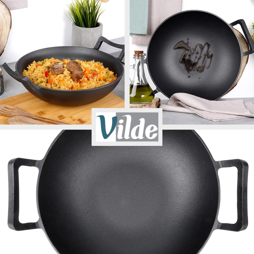 Patelnia wok żeliwna CAST LINE 32 cm