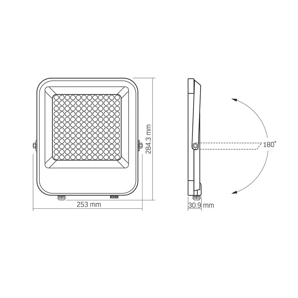 Naświetlacz Videx LED 100W 13000lm neutralna biel 5000K aluminium IP65 120°