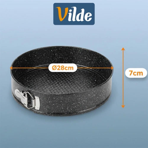 Tortownica rozpinana granitowa z pokrywką 28 cm