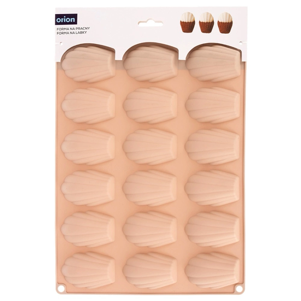 Forma do ciastek silikonowa beżowa muszelki 32x24,5 cm